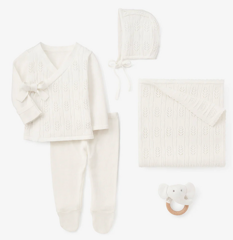 WHITE BABY LAYETTE GIFT SET W. BOX