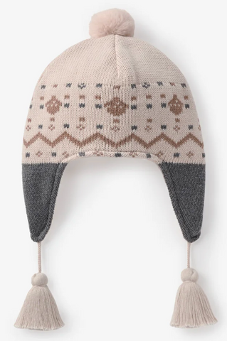ACORN FAIRISLE AVIATOR KNIT BABY HAT