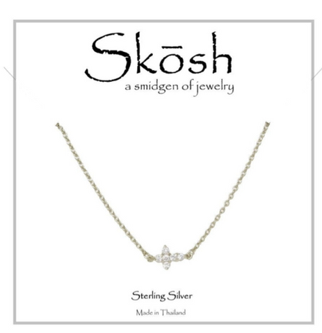 Tiny Cross Big Promise Necklace- Silver