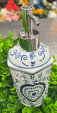 Blue & White Soap Dispenser (Copy)