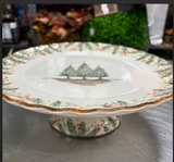 Natale Signed Ruffled Cake Plate