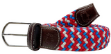 The Natchez Tri-Color Woven Elastic Stretch Belt