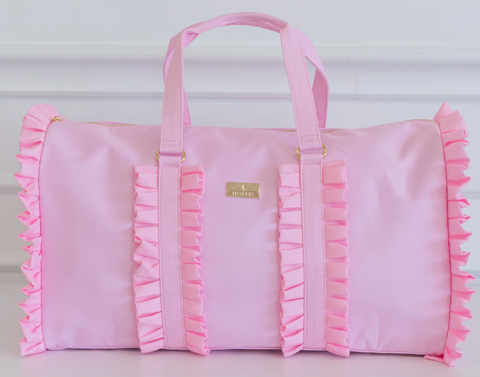 Ruffled Nylon Tote Bag