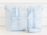 Ruffled Nylon Tote Bag- Floral