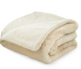 LUXE FAUX FUR THROW BLANKET