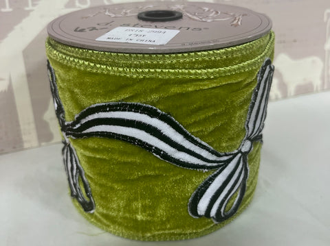 Velvet Green D.  Stevens Christmas RIbbon