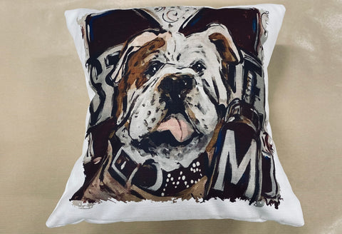 Bully Hand-Painted Pillow
