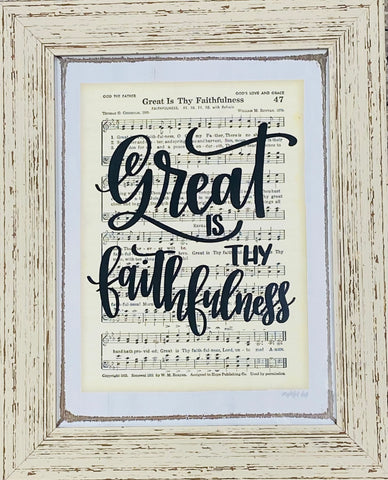 "Great is Thy Faithfulness" Framed Hymn