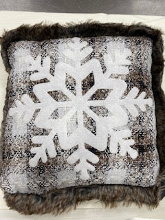Rustic Snowflake Pillow