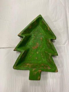 Wood Dough Bowl Christmas Tree