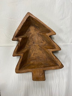 Wood Dough Bowl Christmas Tree