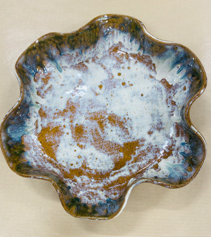 Round Wavy Baker, Blue Oyster
