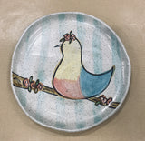 Baby Chick Plate, Powder Blue Stripes