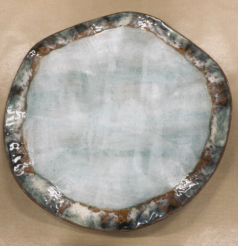 Extra-Large Round Platter, Powder Blue