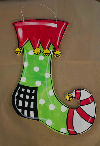 Stocking 22" Wooden Door Hanger