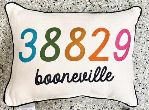 Booneville Zip Code Pillow