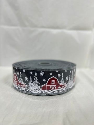 Winter Barn Ribbon