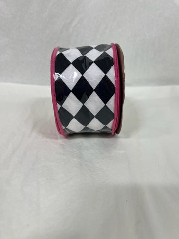White/Black/Pink Check