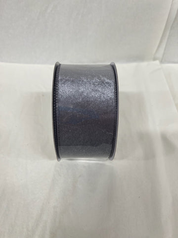 Silver Velvet Plush Wired Edge