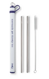 Double Stainless Steel Straw Set