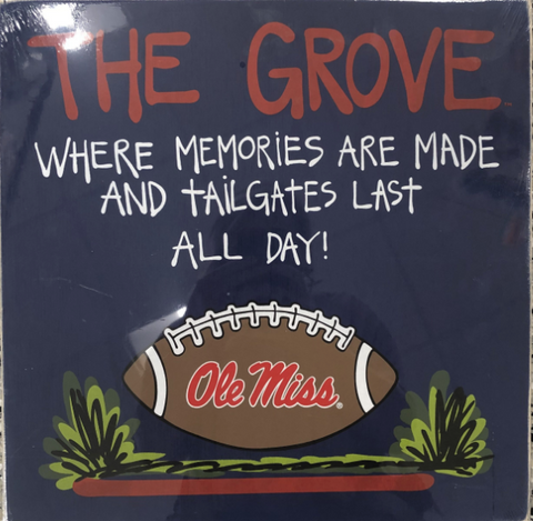 Ole Miss "The Grove" Wooden Sign