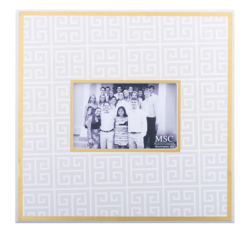 Taupe Key Pattern Picture Frame