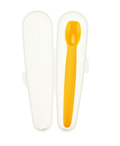 Mango Silicone Baby Spoon with Travel Case