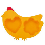 Yellow Silicone Suction Chicken Plate