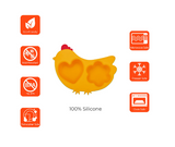 Yellow Silicone Suction Chicken Plate