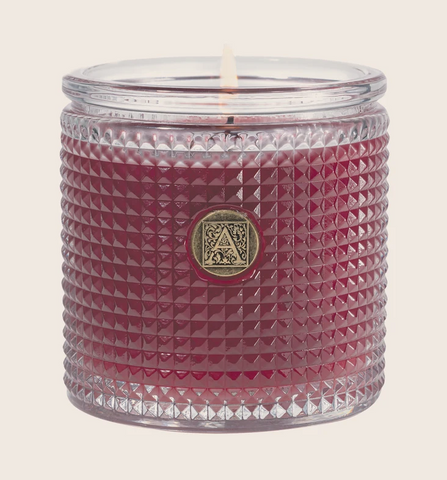 Vanilla Rosewater Textured Glass Candle
