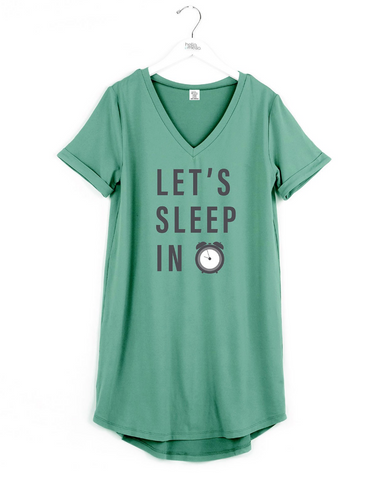 V-Neck Sleep In Sage Sleep Shirt