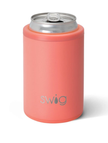 Matte Coral Combo Can + Bottle Cooler