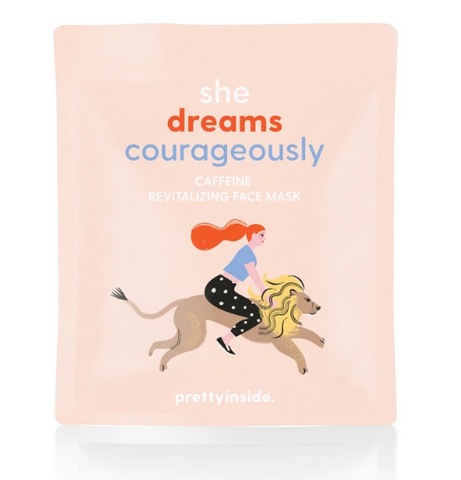 She Dreams Courageously Face Mask