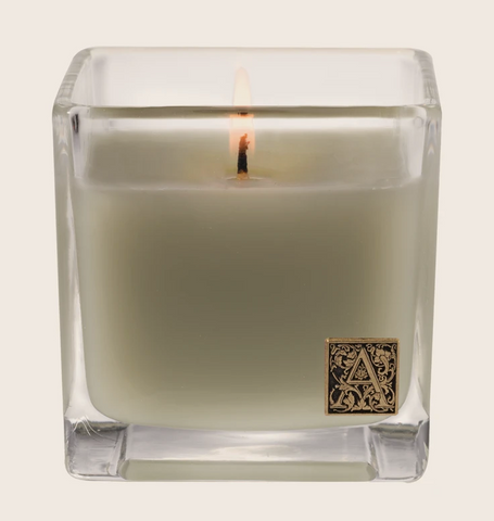 Fresh Hydrangea Glass Cube Candle