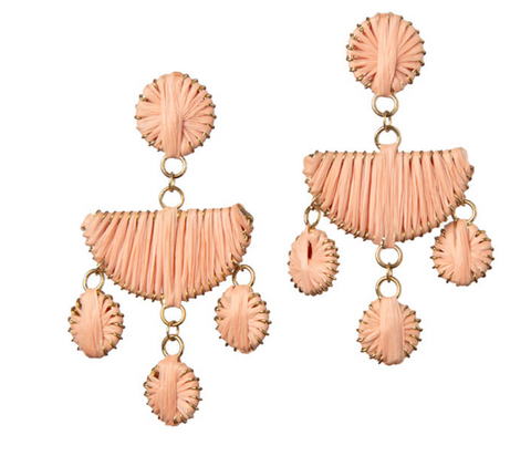 Peach Chandelier Earrings