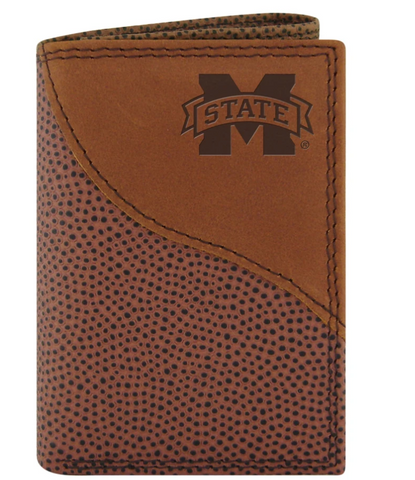 Mississippi State Bulldogs Football Grain Trifold Wallet
