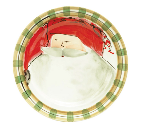 Old St. Nick Red Hat Round Dinner Plate