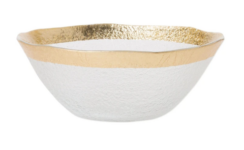 Rufolo Glass Organic Gold Small Bowl
