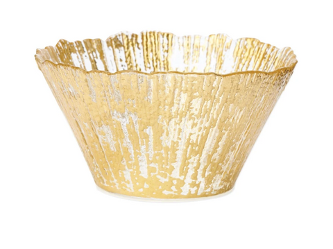Rufolo Glass Gold Small Deep Bowl
