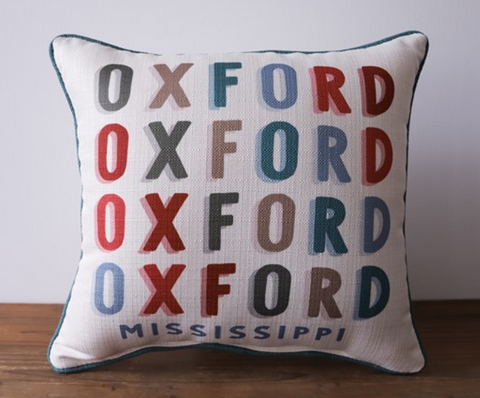 Oxford Mississippi Drop Shadow Pillow
