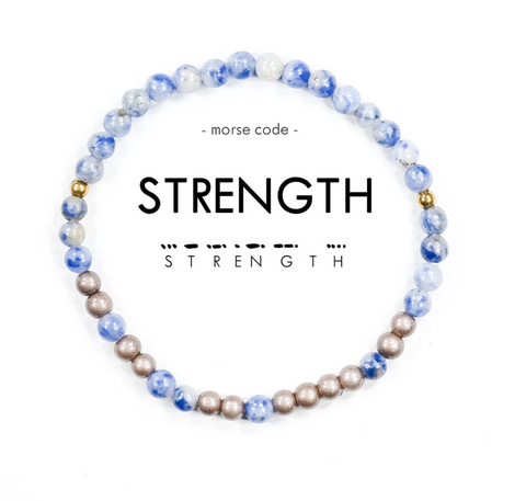 Strength Morse Code Bracelet