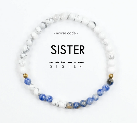 Sister Morse Code Bracelet