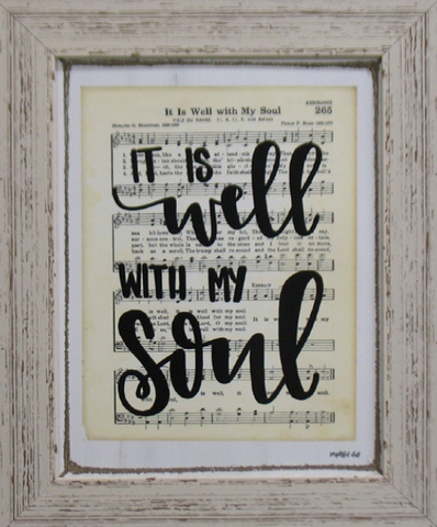 "It Is Well" Framed Hymn