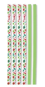 Jingle Jungle + Lime Reusable Straw Set (Tall)