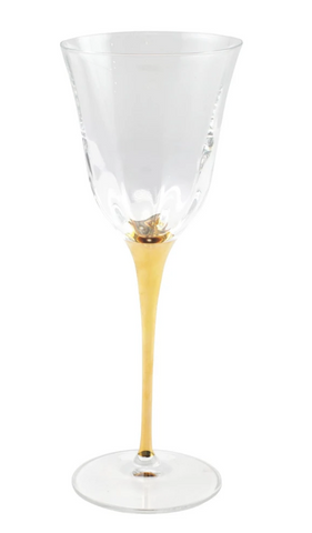 Optical Gold Stem Wine Glass