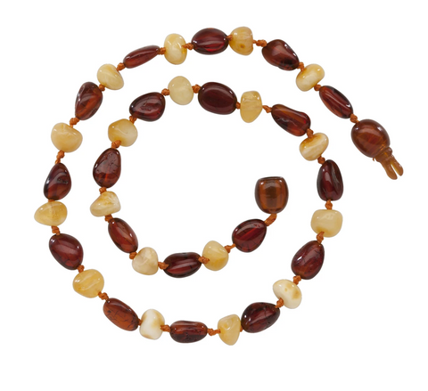 Amber Light Cherry/Milk Polished Teething Necklace