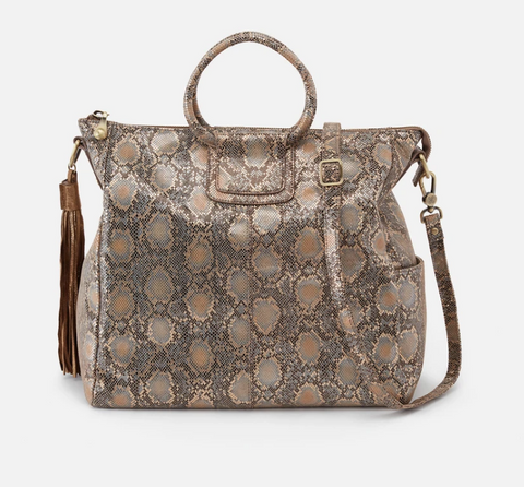 Sheila Large Satchel, Metal Snake