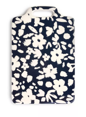 Navy Floral Cheese Board