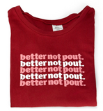 Better Not Pout Holiday Red Lounge Sweater