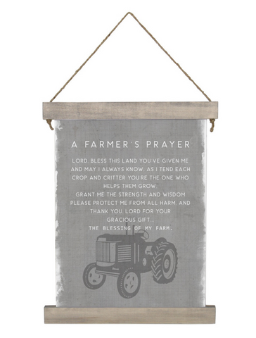 A Farmer's Prayer Hanging Canvas